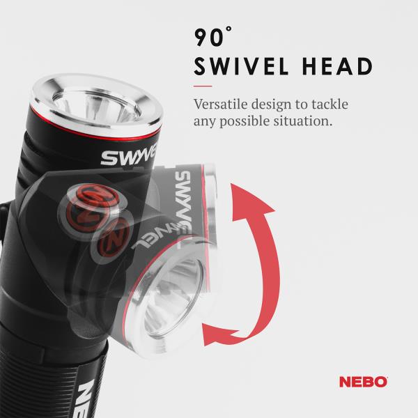ΦΑΚΟΣ ΕΠΙΧΕΙΡΗΣΙΑΚΟΣ NEBO Swyvel 1000 Lumens USB Rechargeable