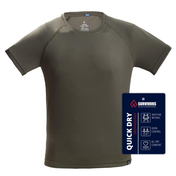 ΚΟΝΤΟΜΑΝΙΚΗ ΜΠΛΟΥΖΑ Τ-Shirt Quick Dry Survivors