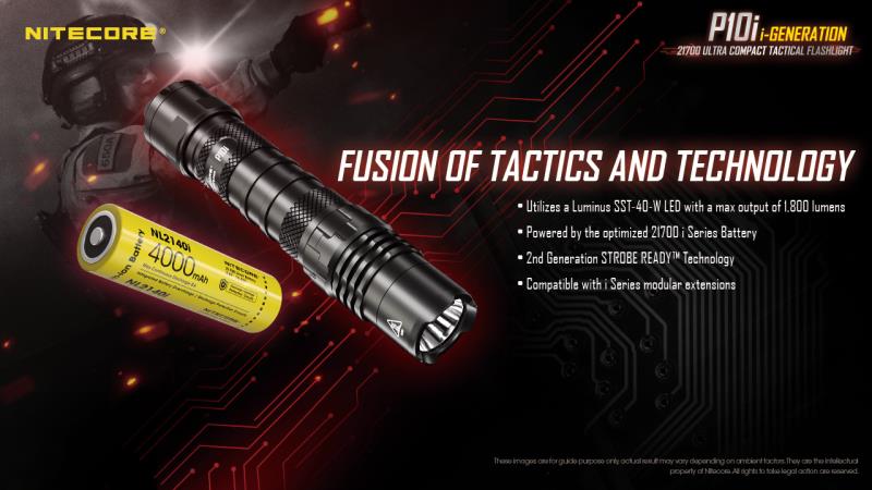 ΦΑΚΟΣ ΕΠΙΧΕΙΡΗΣΙΑΚΟΣ LED NITECORE PRECISE P10i, Tactical, Strobe Ready 1800lm