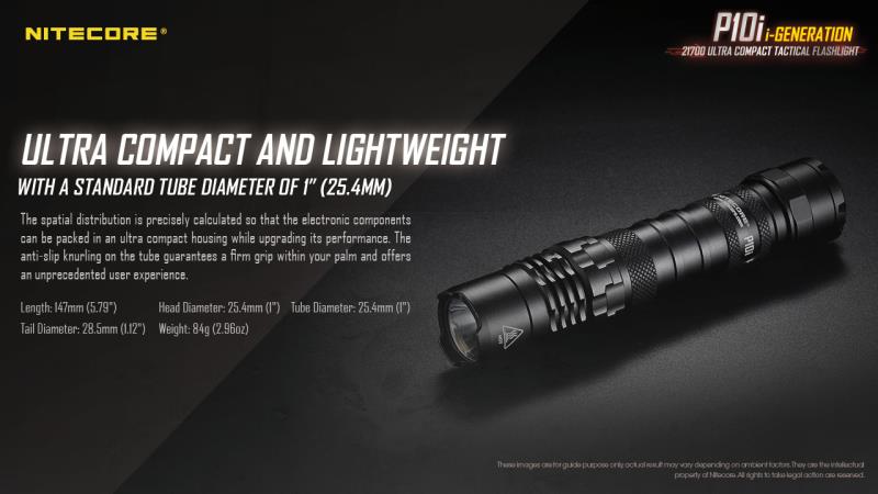 ΦΑΚΟΣ ΕΠΙΧΕΙΡΗΣΙΑΚΟΣ LED NITECORE PRECISE P10i, Tactical, Strobe Ready 1800lm