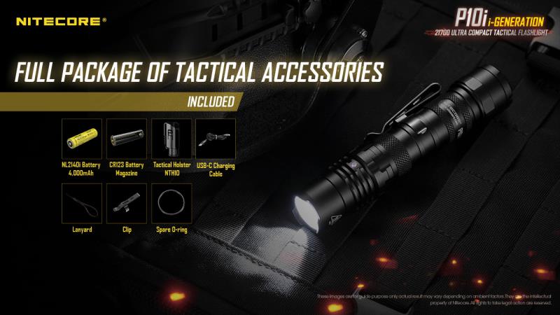 ΦΑΚΟΣ ΕΠΙΧΕΙΡΗΣΙΑΚΟΣ LED NITECORE PRECISE P10i, Tactical, Strobe Ready 1800lm
