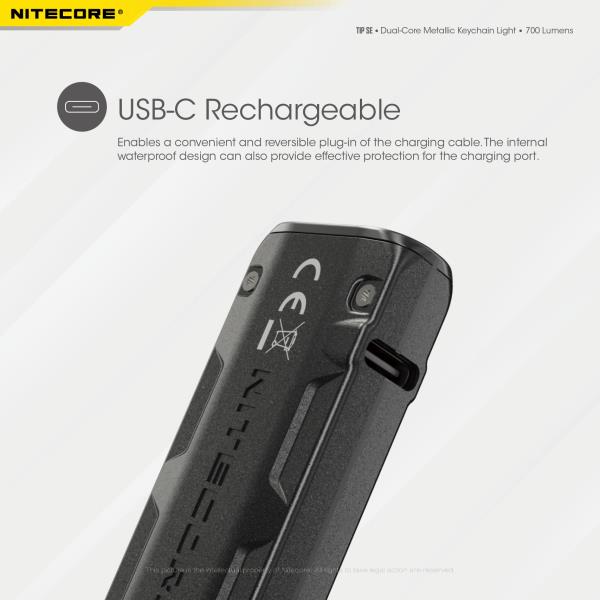 ΦΑΚΟΣ ΜΠΡΕΛΟΚ LED NITECORE TIP SE 700lm