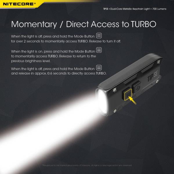 ΦΑΚΟΣ ΜΠΡΕΛΟΚ LED NITECORE TIP SE 700lm