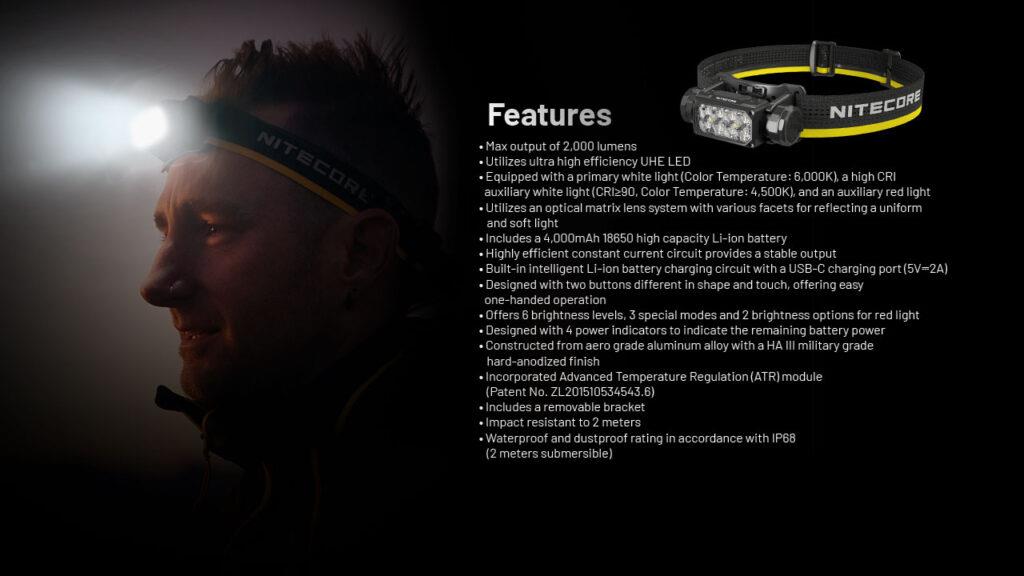 ΦΑΚΟΣ LED NITECORE HEADLAMP HC65 UHE 2000lm