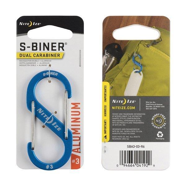 ΚΡΙΚΟΣ ΑΣΦΑΛΕΙΑΣ ΔΙΠΛΟΣ NITE IZE S-BINER ALUMINUM DUAL CARABINER ΜΕΓΕΘΟΣ 3