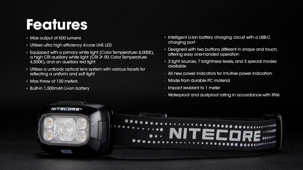 ΦΑΚΟΣ LED NITECORE HEADLAMP NU30 500lm