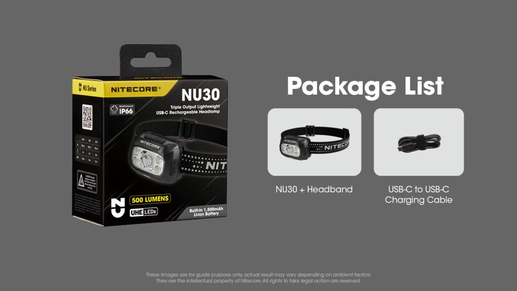 ΦΑΚΟΣ LED NITECORE HEADLAMP NU30 500lm