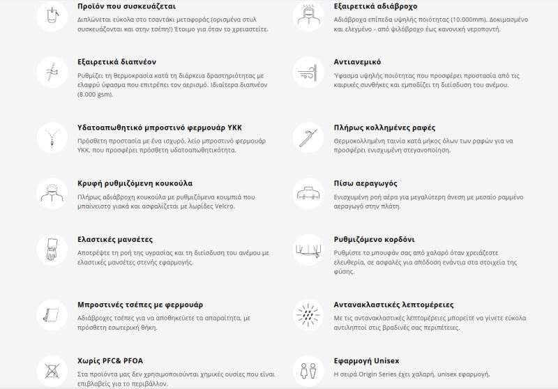 ΑΝΤΙΑΝΕΜΙΚΟ ΑΔΙΑΒΡΟΧΟ ORIGIN II MAC IN A SAC