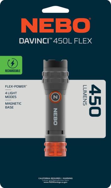 ΦΑΚΟΣ ΕΠΙΧΕΙΡΗΣΙΑΚΟΣ NEBO DAVINCI FLEX 450 lumen