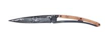 DEEJO BLACK 37G POCKET KNIFE JUNIPER WOOD BICYCLE