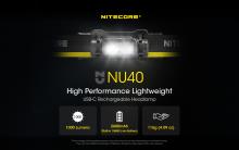 ΦΑΚΟΣ LED NITECORE HEADLAMP NU40 1000Lm